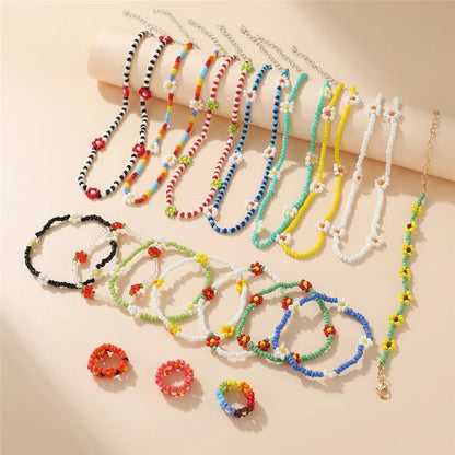 Whimsical Blossom Pearl Choker 🌸✨ Cute Colorful Beaded Necklace for Trendy Women! 🎀💖