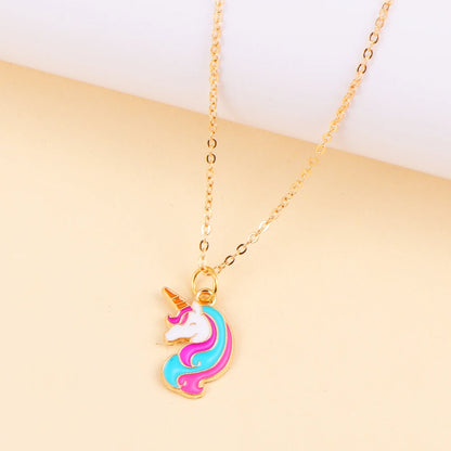 Kawaii Rainbow Unicorn Pendant Necklace 🌈✨ - Adorable Choker for Girls & Women 🎀 - Perfect Birthday Gift! 🎁