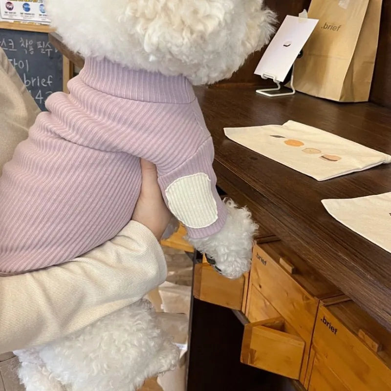 🐾 Cozy Cutie Doggie Pullover ✨ Sweet Solid Color Winter Wear for Pups! 🌈