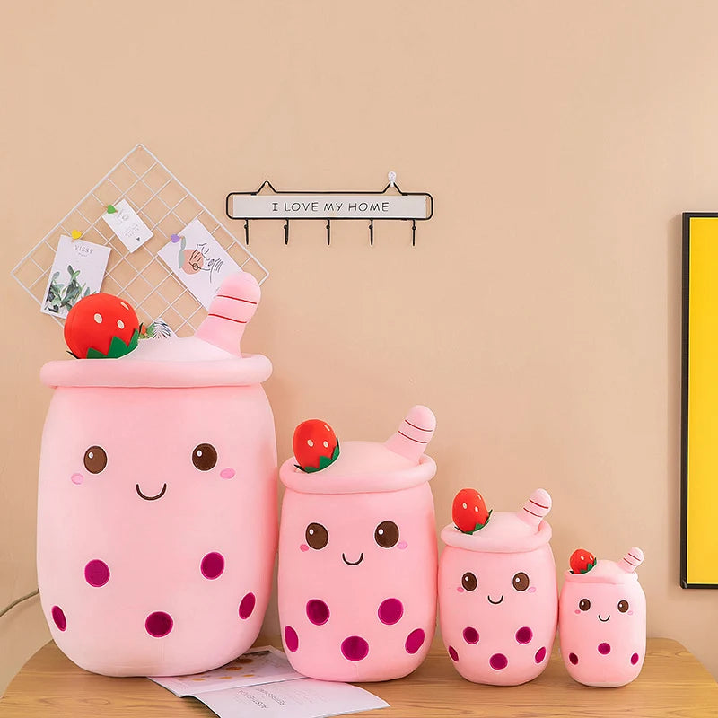 Bubble Tea Buddy ☕️🧸 Plushie - Cute Room Decor & Soft Hug Cushion 🎁✨ - Pixie Quill