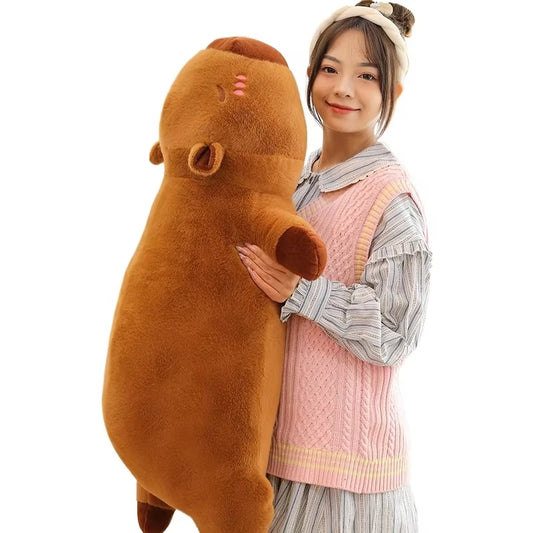 Adorable Kawaii Capybara Plush Pillow 🐾✨ | Fluffy Stuffed Animal Cushion for Cozy Naps & School Snuggles!