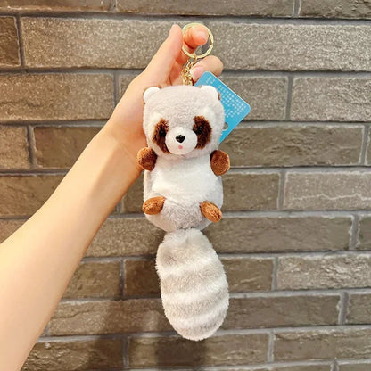 Plush Raccoon Plush Key Chains Love Couple Small Hanging Ornament Wedding Doll Ragdoll Accessories Pendant Fashion Jewelry