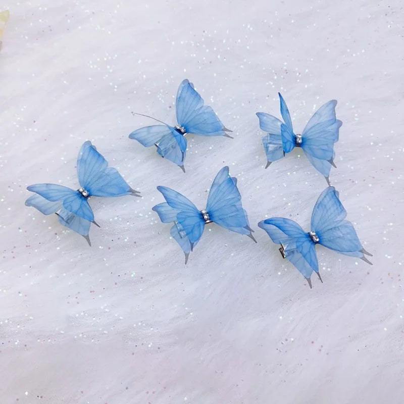 🌟 5PCS Adorable Princess Butterfly Hair Clips for Little Girls 💖✨