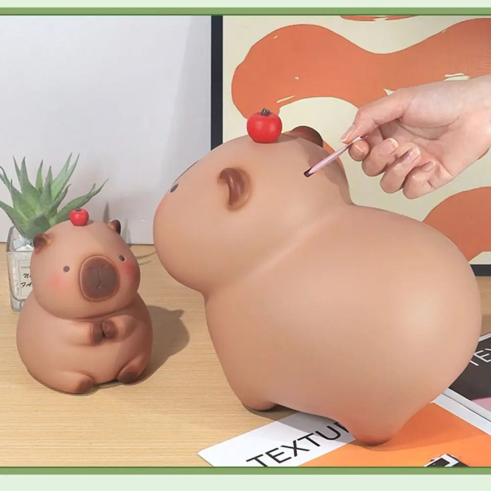 Adorable Kawaii Capybara Piggy Bank 🐹💰 - Large Capacity for Cash Savings & Home Decor! Perfect Gift for Kids!