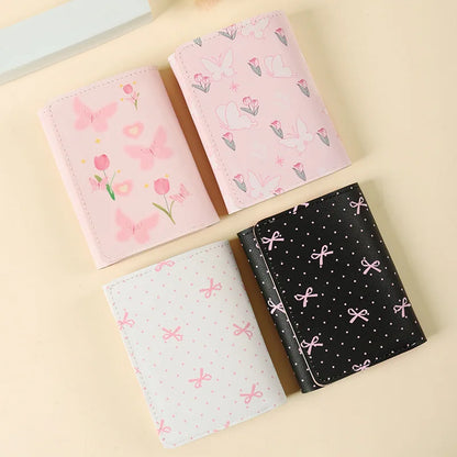Adorable Bow & Floral Wallet 🌸💕 - Sweet Pink Purse for Girls, Perfect for Travel & Everyday Use! 🌼✨
