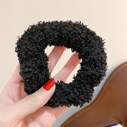 Kawaii Soft Plush Pompom Hair Ties for Girls & Women 🎀✨ - Cute Elastic Hair Bands for Winter Fashion! 🌟💖