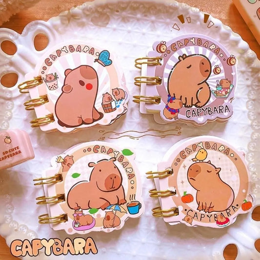 Kawaii Capybara Mini Notebook 📒✨ | Adorable Random Color Writing Pad for Creative Souls! 🐾🌈