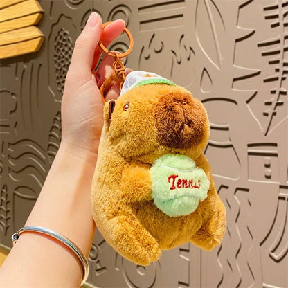 Kawaii Capybara Plush Keychain 🐾 | Adorable Fluffy Bag Pendant 🎒 | Perfect Gift for Kids & Party Fun 🎉