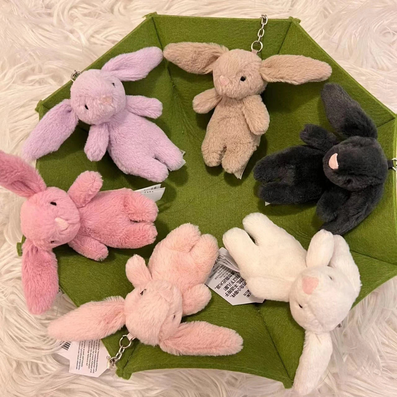 Cute Cartoon Rabbit Keychain With Pom Pom Charm And Bag Accessory 🐰💖