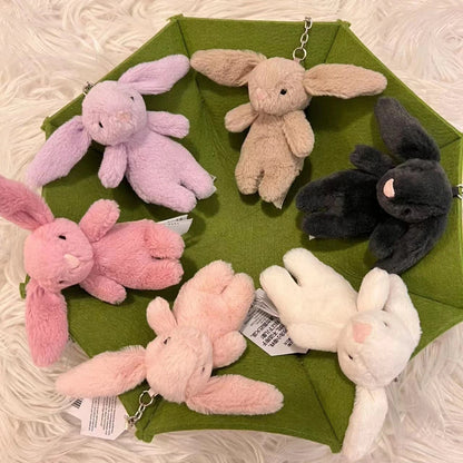 Cute Cartoon Rabbit Keychain With Pom Pom Charm And Bag Accessory 🐰💖