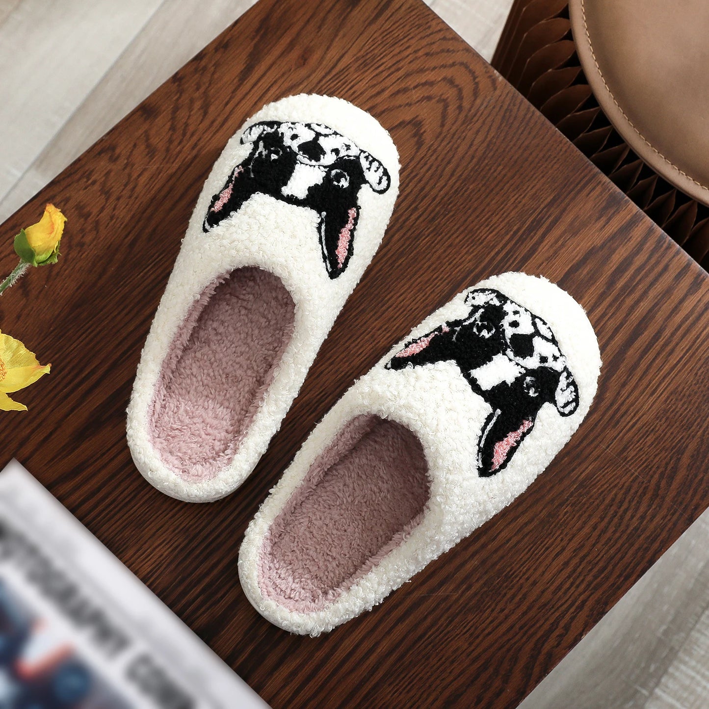 Adorable French Bulldog Plush Slippers 🐾✨ Cozy Cotton Comfort for Pet Lovers - Cute & Non-slip Indoor Footwear for Men & Women! 🐶❤️