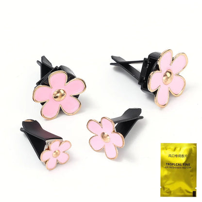 Kawaii Daisy Air Freshener 🌸✨ Cute Mini Flower Clip for Car Aromatherapy & Decoration 🚗💖