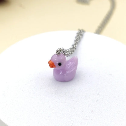 Kawaii Yellow Duckie Pendant Necklace 🦆✨ - Cute Handmade Choker for Girls & Women! 🐥💕