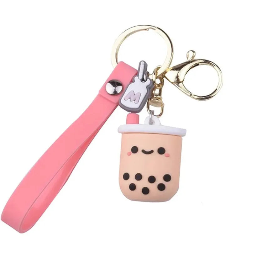 ✨ Adorable Boba Tea Keychain 🍵 | Cute Bubble Tea Charm for Keys 🎉 | Fun Jewelry Gift! 🎀 - Pixie Quill