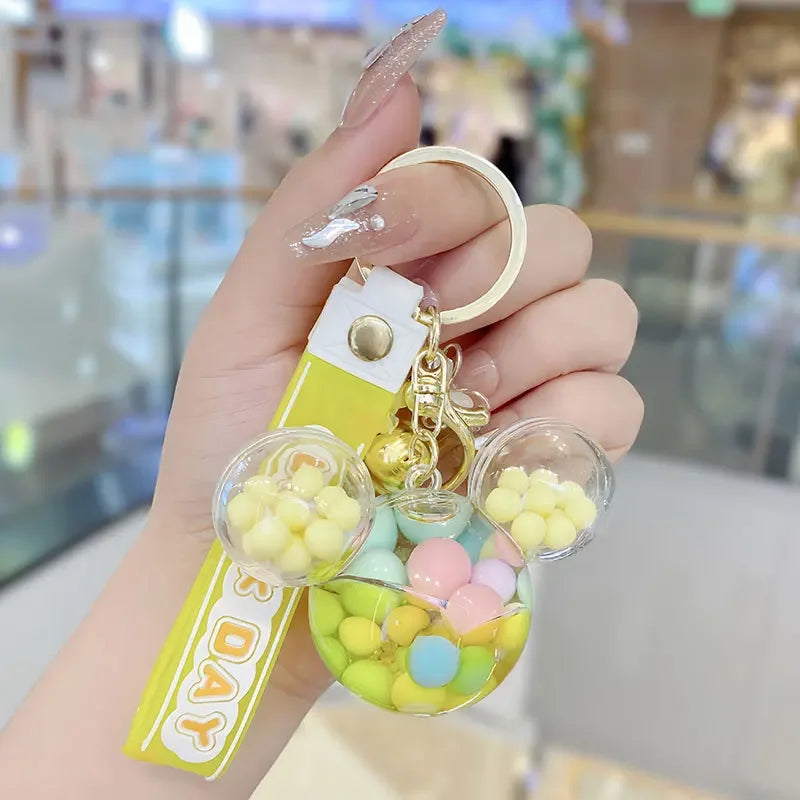 Adorable Cartoon Cat Claw Keychain 🌟✨ Floating Liquid Sand & Couples Pendant for Fun Car & Bag Decor! 🐾❤️ - Pixie Quill