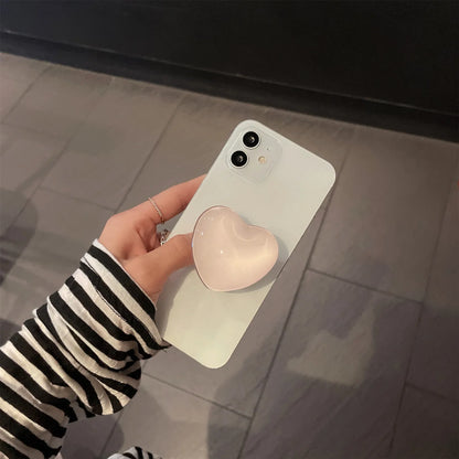 Phone Holder Popular Socket Griptok Finger Grip Bracket Stand Love Heart Ins Style Cute Poping Pink White Cellphone Accessory - Pixie Quill