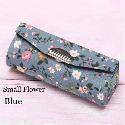 🌸 Kawaii Retro Lipstick Case ✨ Embroidered Flower Glam Box with Mini Mirror 💄 Cute Jewelry & Makeup Storage! 🌼