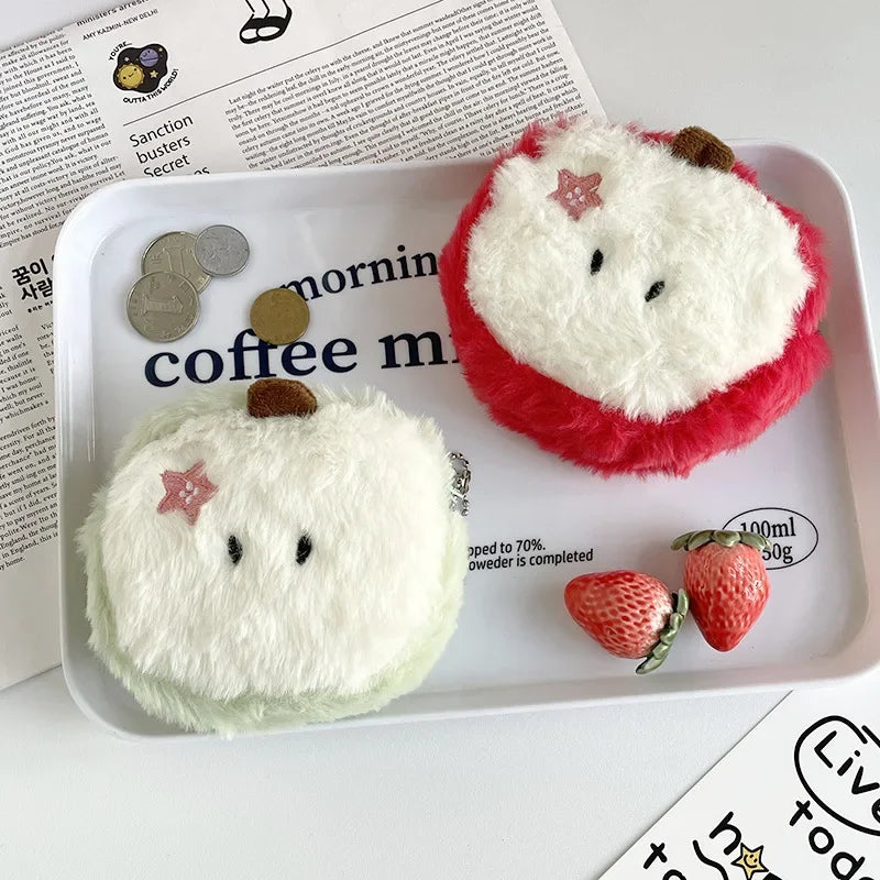 🍎 Sweet Apple Plush Coin Purse - Adorable Storage Buddy for Kids 🎈🥳 - Pixie Quill