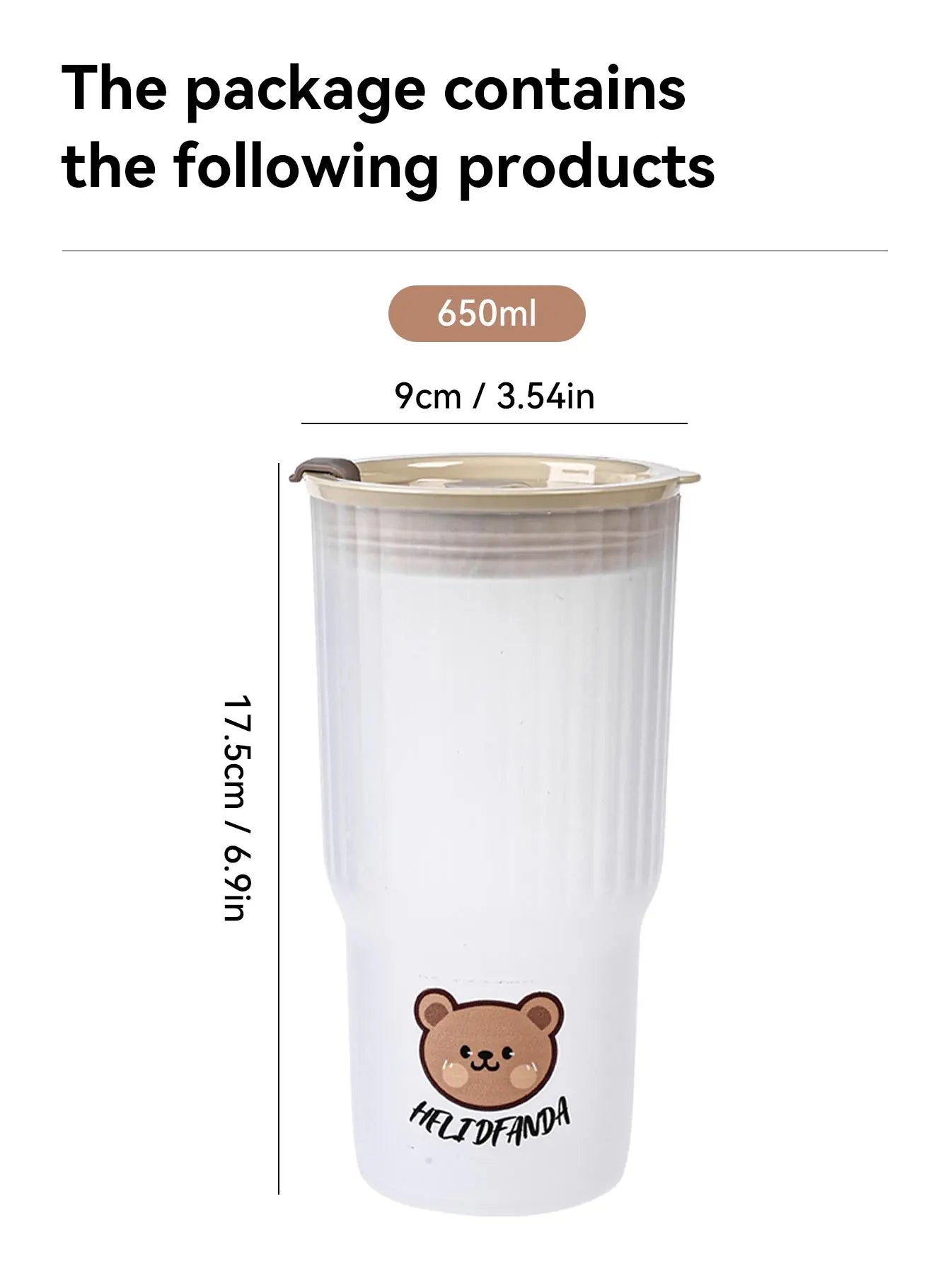 Kawaii 650ML Leak-Proof Coffee Mug ☕✨ - Adorable Portable Tumbler for Travel & Sports! 🌈💧