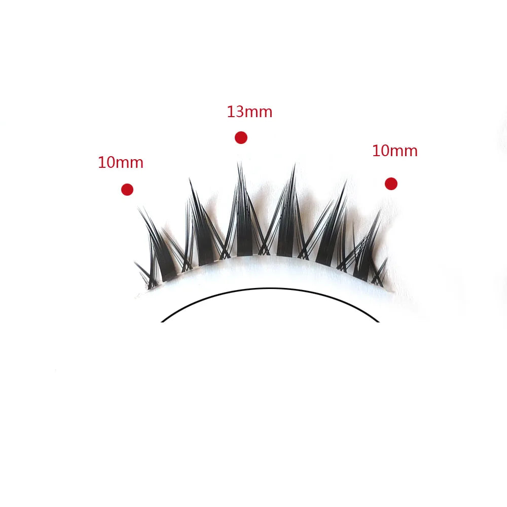 Whimsical Cat Eye False Eyelashes 5 Pairs Natural Long Cross Strip Lashes For Cosplay Manga Look Handmade 💖✨