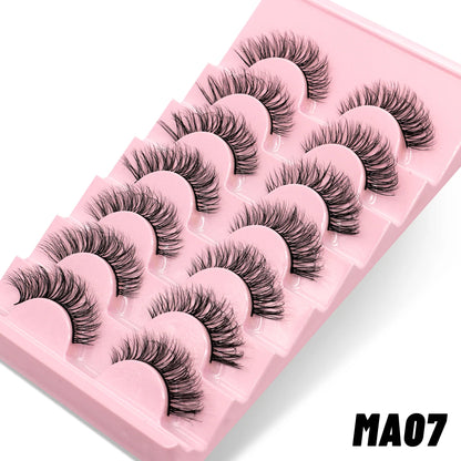 Manga Lashes 3D Natural Fluffy Cross Wispy Eyelashes 😺✨