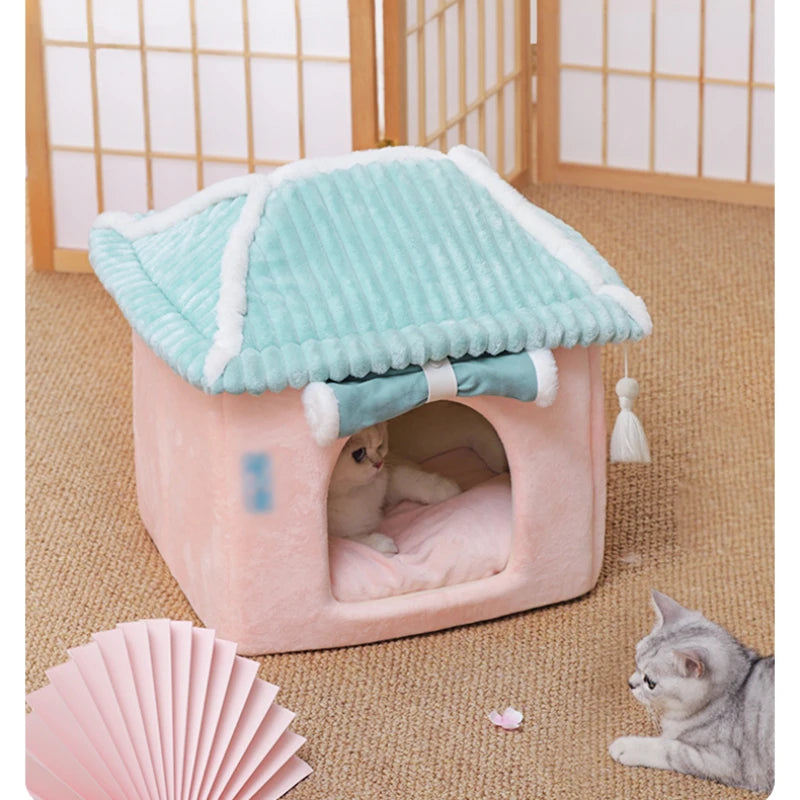 Kawaii Cozy Foldable Pet Winter Haven 🏡💖