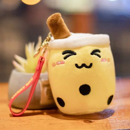 🥤 Bubble Tea Buddy Plush Keychain 🎀 Delightful Boba Companion for Your Bag! 🌟 Perfect Gift for Girls! ✨ - Pixie Quill