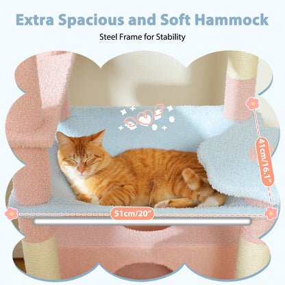 🌟 Cuddle Castle: 184cm Cat Adventure Tower with Cozy Hammocks & Scratching Fun! 🐾🏰