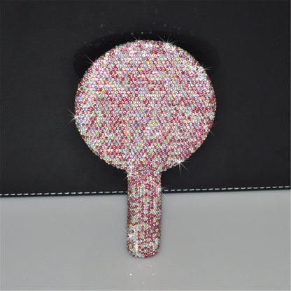 Kawaii Sparkle Heart Makeup Mirror 💖✨ - Travel-Friendly Bling Handheld Beauty Accessory!