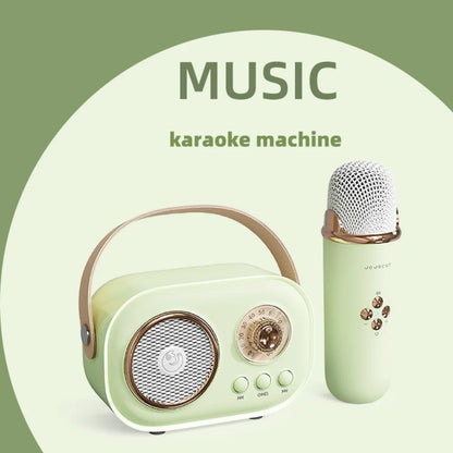 Kawaii Bluetooth Speaker 🎶 with Wireless Microphone 🎤 | Fun Karaoke 🎤 TF Card & FM Play | Perfect for Kids' Birthday Parties 🎉 | HIFI Bass & Handsfree Calling 💖
