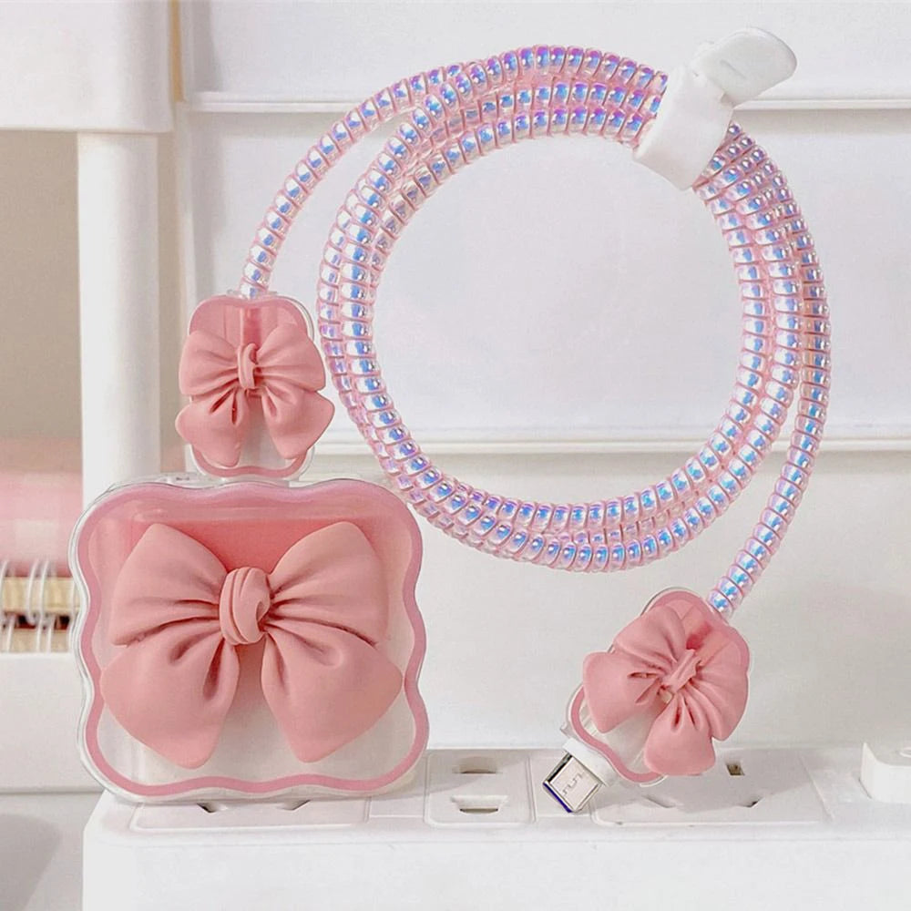 Kawaii Cable Guardian 🐾✨ | Cute Charger Protector & Organizer for iPhone 15/14/11/13 🎀