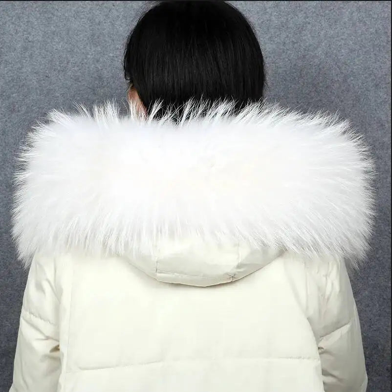 Lux Raccoon Fur Collar Scarf For Women 🧣 Warm Winter Essential
