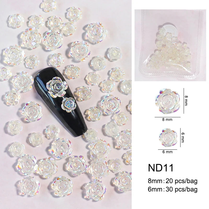 Cute Kawaii 3D Bear Bow Nail Art Charms ✨🎀 - 30pcs Macaron Matte Resin Decorations for DIY Nail Designs! 💅🐻