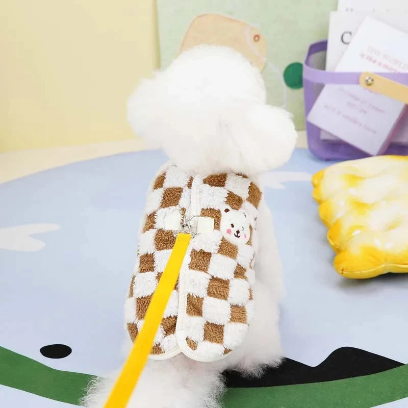 Plaid Snuggle Paws 🍂🐾 Cozy Winter Vest for Tiny Tails 🐶✨
