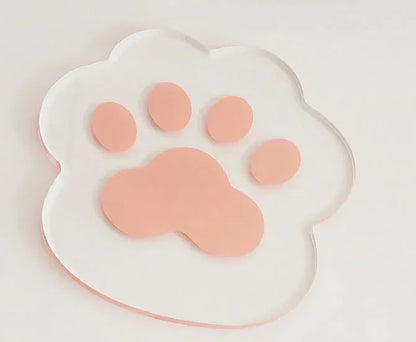 Kawaii Cat Paw Coaster 🌈 | Cute Acrylic Heat Insulated Cup Holder 🐾 | Adorable Home & Kitchen Decor!