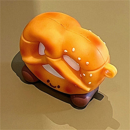 Kawaii 3D Bowknot Bread Soft Silicone AirPods Case 🍞💕 - Cute Protective Cover for AirPods 1, 2, 3 & Pro 2!