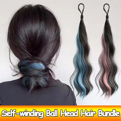 Kawaii 50cm Fluffy Self-Winding Bun Hair Accessory 🌟🎀