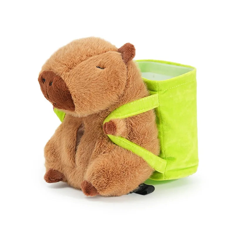 Kawaii Capybara Plush Car Tissue Box & Trash Bin 🦙✨ Cute Storage for Keys, Phones & Umbrellas 🚗💖