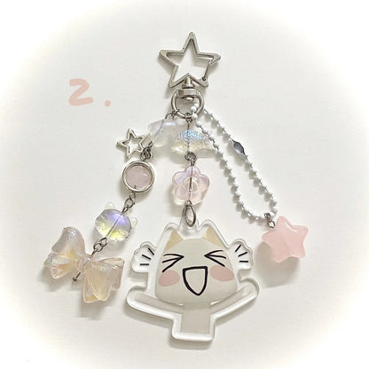 Toro Inoue Keychains Beaded Metal Charms With Lobster Clasp Y2K Fun 🎀