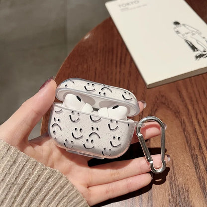 ✨Cute Glittery Heart Silicone Case for AirPods Pro 2 & 1/2/3 💖🎀 – Adorable Cartoon Style Charging Cover! 🎉 - Pixie Quill