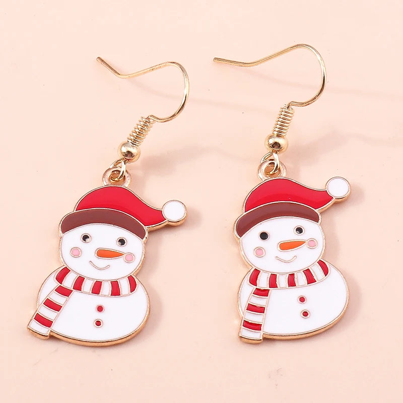 Whimsical Christmas Drop Earrings For Women Tree Deer Santa Dangle Jewelry 🎄✨