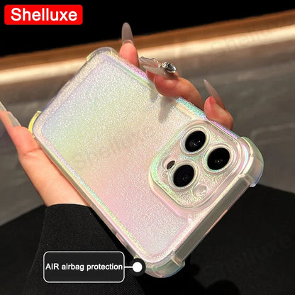 ✨Rainbow Dream Matte Case 🌈 for iPhone 16/15/14/13/12/11 Pro Max - Shockproof & Stylish! 📱💖