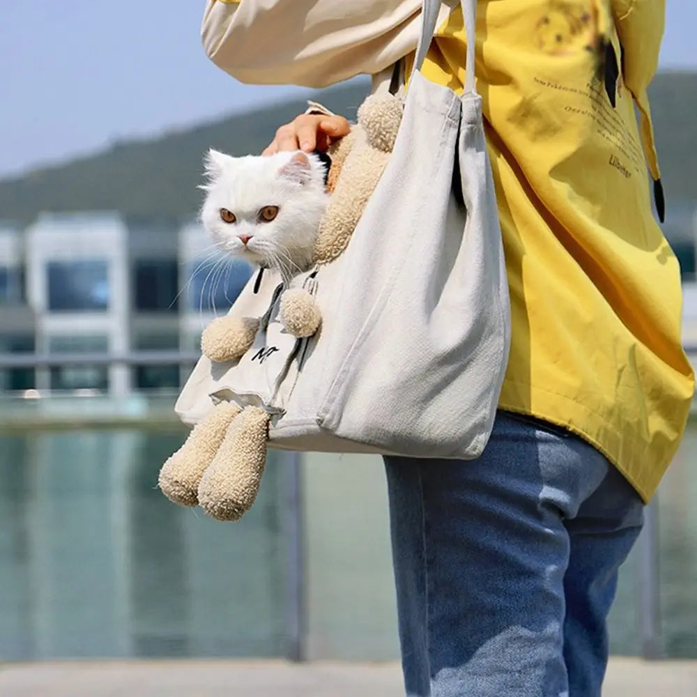 Kawaii Cat Carrier Backpack 🐾✨ | Cute Travel Bag for Pets 🐱💖 | Adjustable Window for Snug Comfort 🌈🐶