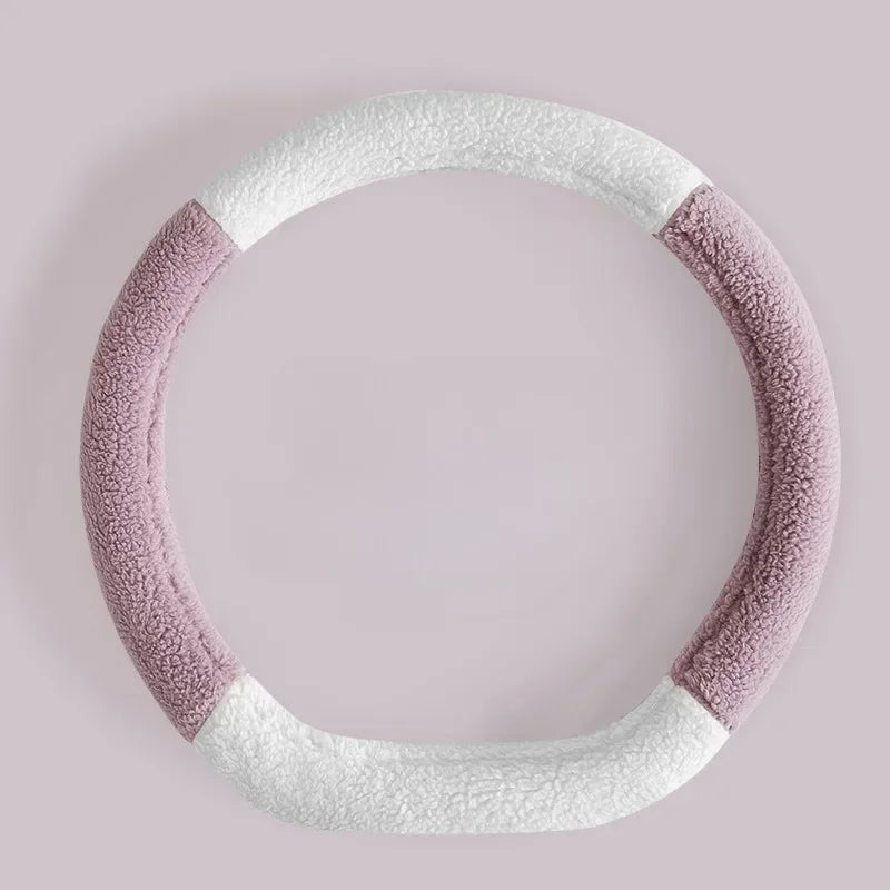 Kawaii Plush Steering Wheel Cover for Cozy Winter Drives ❄️💖 Cute & Anti-Slip Car Accessory