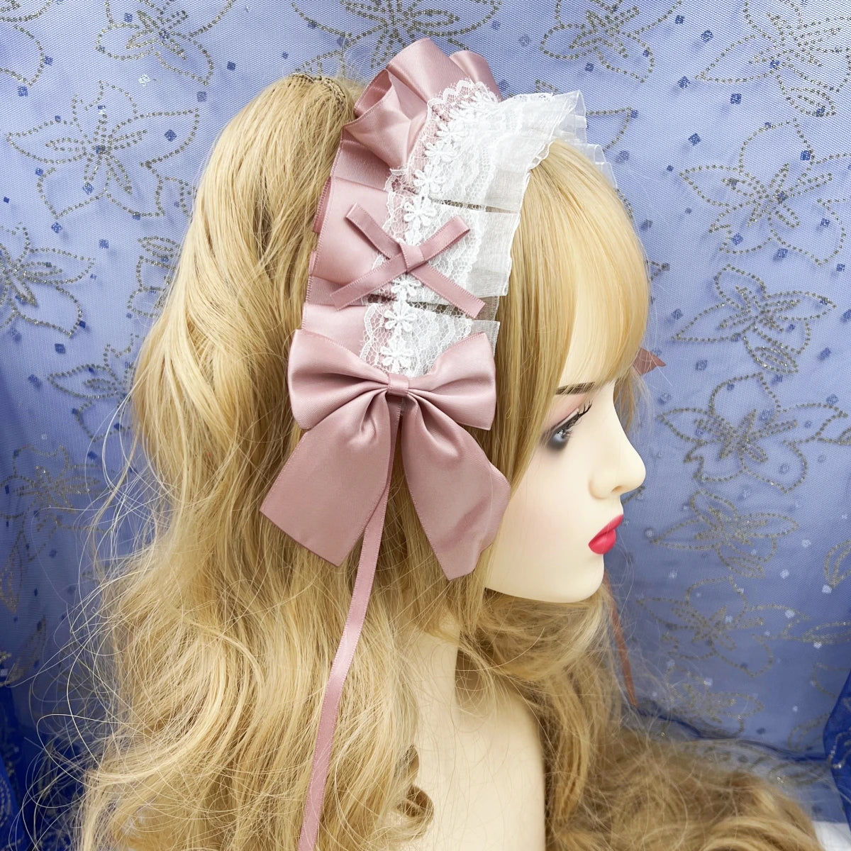 Cute Anime Maid Hair Hoop Headband Lolita Lace Flower Accessory Handmade 🎀🌸