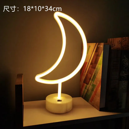Kawaii LED Neon Night Light 🌈✨ - Adorable Flamingo, Unicorn & Rainbow Decor for Kids' Rooms 🎉💖
