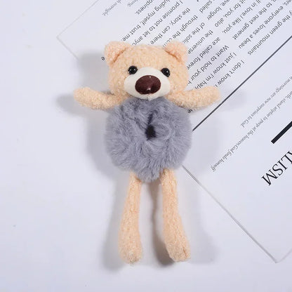 🐾 Adorable Plush Ponytail Headband - Cute Cartoon Animal Hair Ties for Kids! 🌟