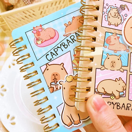 Kawaii Capybara Memo Pad 🐾✨ | A7 Notebook for Fun & Organization! 🎀📒