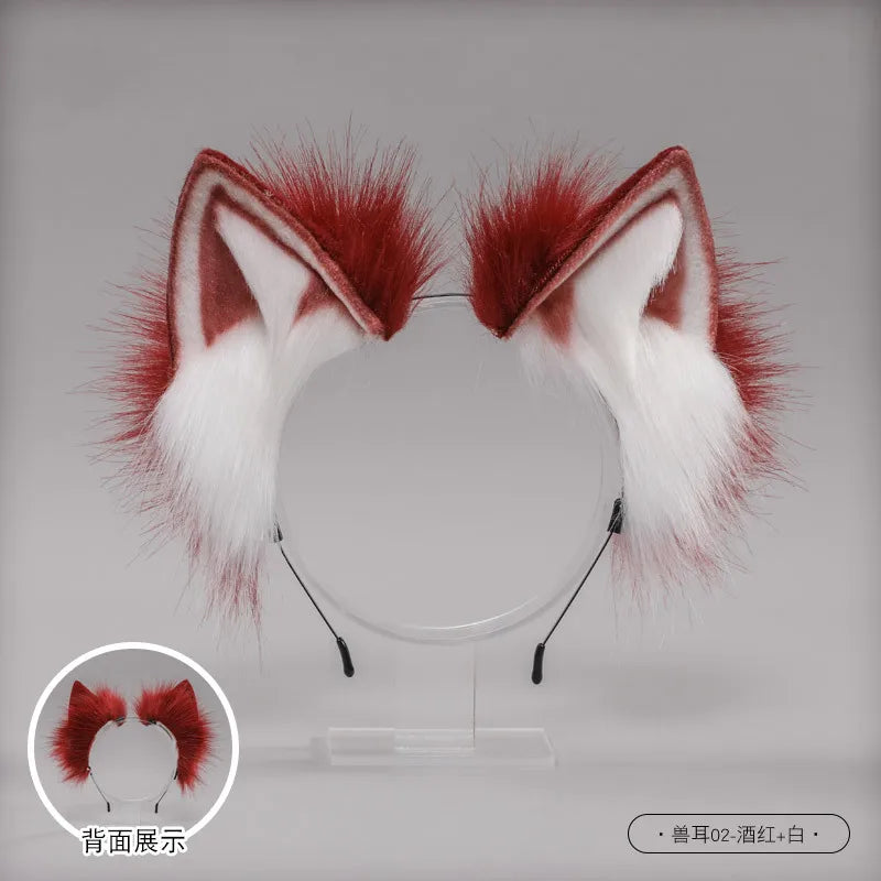 Kawaii Fox Ear Headband 🦊💖 - Adorable Cat Ears Hair Hoop for Cosplay, Halloween & Costume Fun! 🎉✨