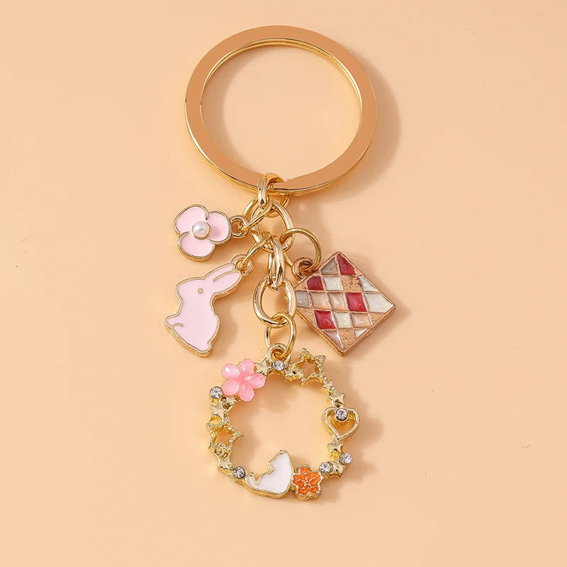 Kawaii Unicorn Horse Enamel Keychain 🦄✨ | Cute Metal Key Ring Pendant for Women & Girls | Perfect DIY Gift for Handbags & Car Keys 🎁💕